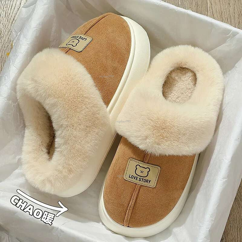 New Free Shipping Designer Shoes Waterproof Slippers Women Winter Thick Soled Outdoor Wear Indoor Home Use Warmth Couples Wrapped Cotton Shoes For Men In Winter