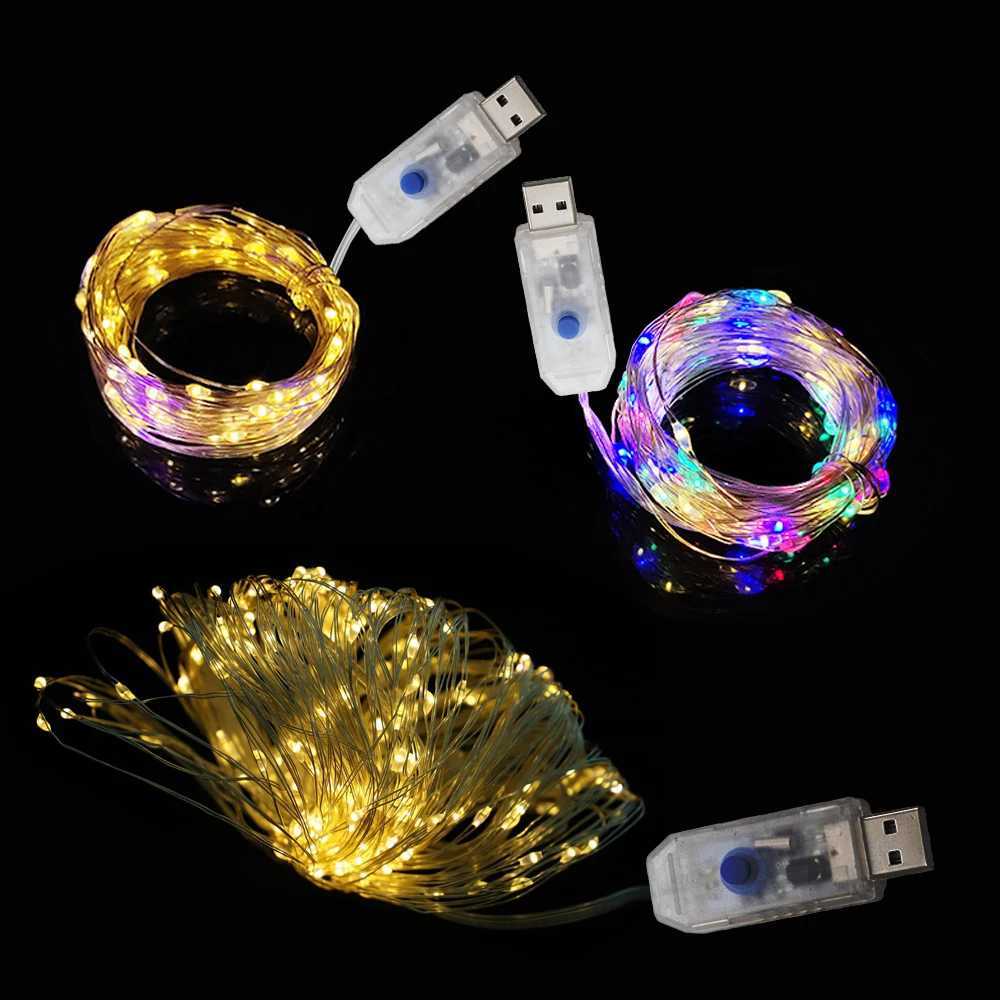 Led Fairy Lights USB Operated 8 modes LED Copper Wire String Lights IP65 Waterproof Garland DIY Christmas Wedding Party Decor M251113