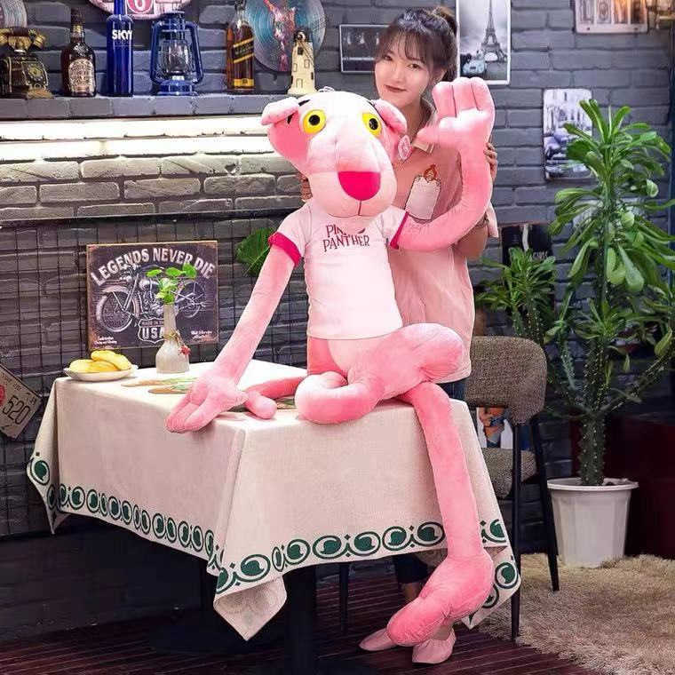 Pink Panther Doll Plush Toy Pink Naughty Panther Pillow Sleeping Gift for Girls Y2504120Q15