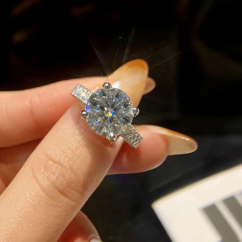 GRA 5CT Deluxe Certified Moissanite Diamond Wedding Rings For Women Gift Real 925 Sterling Silver Best Quality Luxury Jewelry