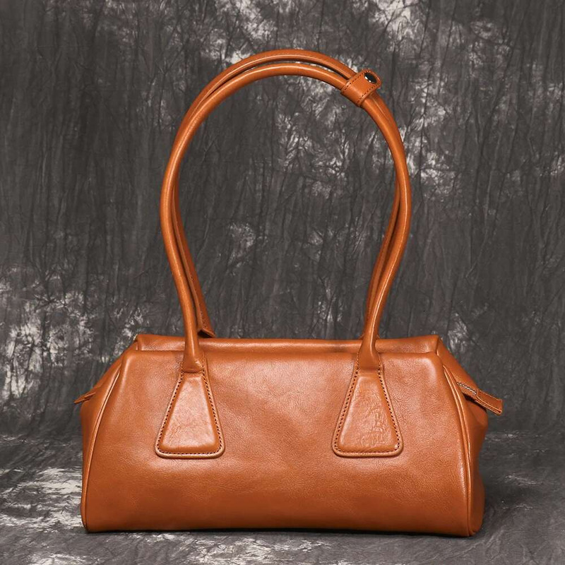 LUOKIR Genuine Leather Retro Women's Shoulder Fashion Trend New Baguette Daily Commuting Bowg Underarm Bag