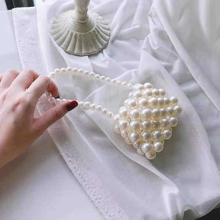 Summer Women's 2025 New Trendy and Versatile Pearl Small Instagram Red One Shoulder Crossbody Bag 14mm