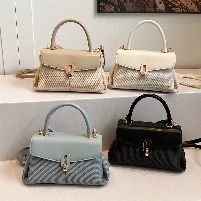 2025S Designer Women S Bag Texture Handheld New Women S Lychee Pattern Small Room Versatile Simple Single Shoulder Crossbody Bag