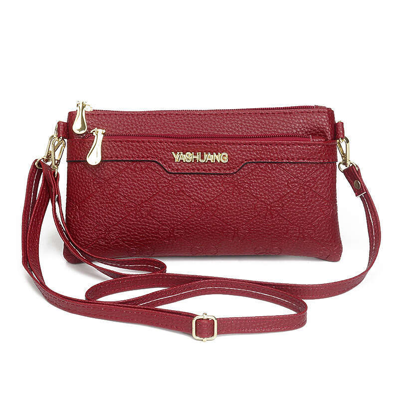 Women's fashionable new dual-purpose crossbody handbag, casual embossed mobile phone bag, zero wallet, women's small bag