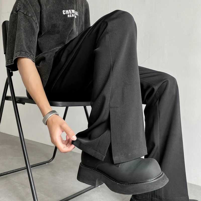Brown black suit pants mens fashion social mens dress pants Korean loose casual flash pants mens office formal mens Trouser M-2XLXJ250412