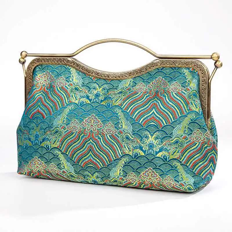 NEW Vintage Green Palace Wers Women Original Handmade Bag Shell Lock Bags Tote Women's Handbags Purses Chain Strap