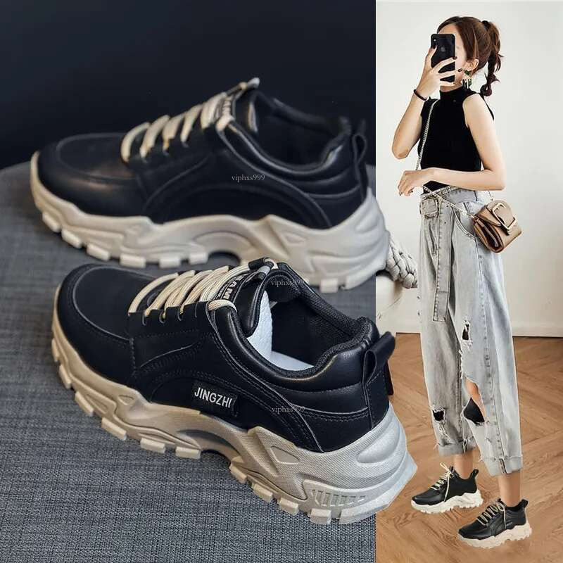 New Free Shipping Designer Shoes Daddy's 2025 Outdoor Casual Thick Soled Women's Shoes Breathable Korean Fashion Lace Up Shopkeeper Recommen