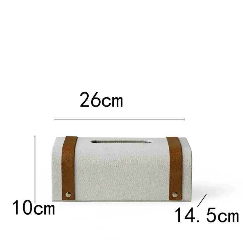 Modern Black Brown Leather Buyer Paper Box Living Ro Ornaments Dining Table Coffee Table Decorations Tissue Box for Bedro Y251112