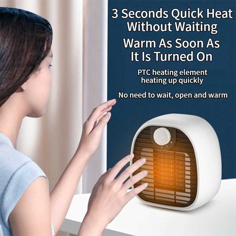 New Mini Space Heater Small Portable Heater for Office Fast Heating Desktop Fan with High Power Compact and Convenient Y251113