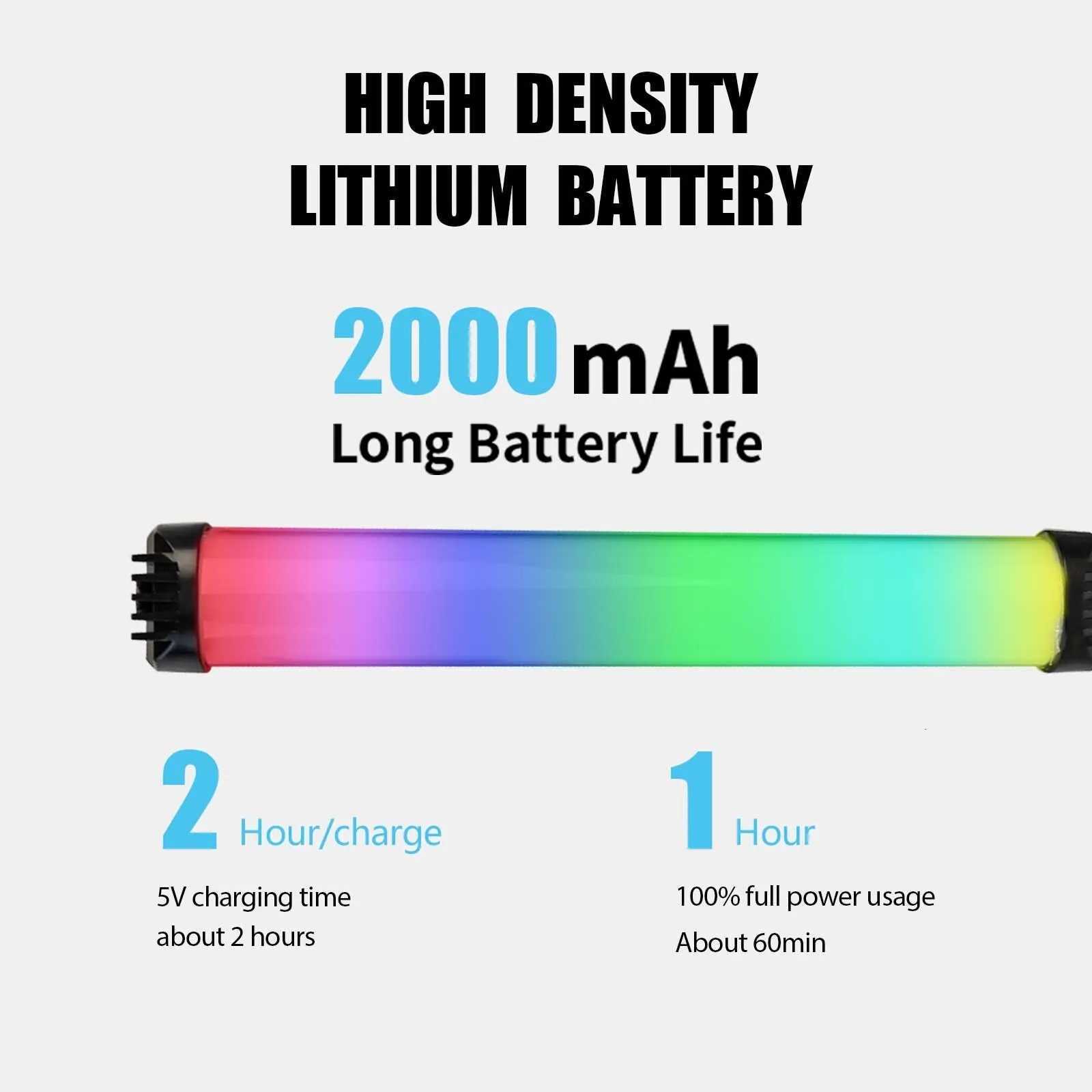 Portable RGB Magnetic Photography Lighting Handheld LED Fill Light Stick Lamp Vlog Fill Light For YouTube Video Picture Shooting W251112