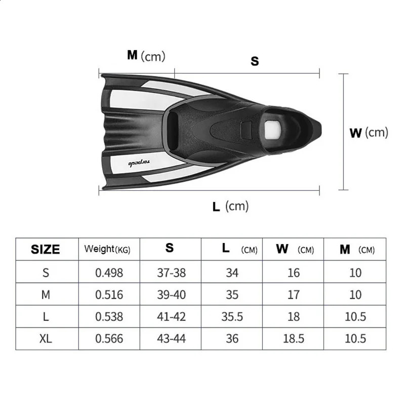 Oulylan Swimming Diving Fins Rubber Snorkeling Professional Flexible Comfort Non-Slip Swim Flippers Water Sports Beach Shoes 250411