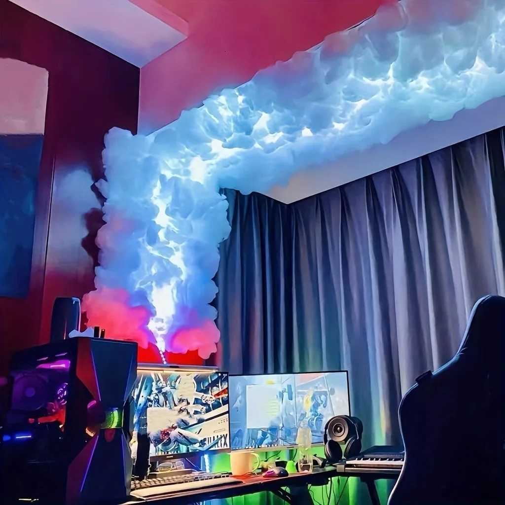 3D Cloud Lighting Light Led Lamp Multicolor Bedroom Clouds Lights Thunder Clouds Colorful Atmosphere DIY Creative Catton Cloud W251112