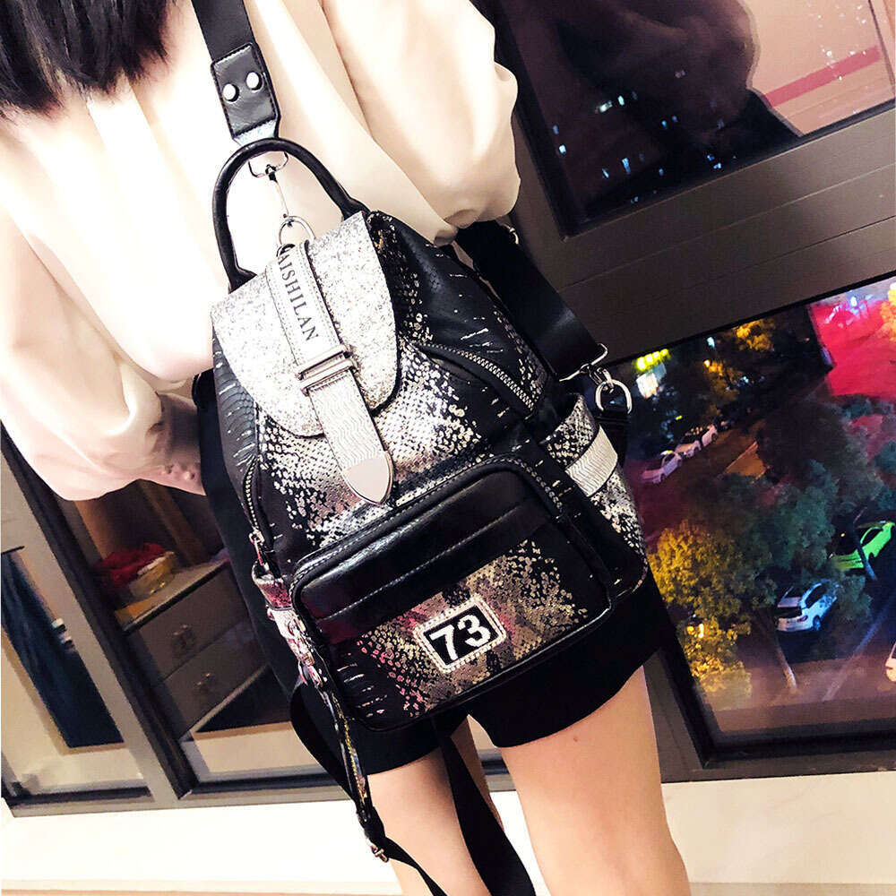 Backpack sequin backpack for women in , new fashion trend, high-end feeling, foreign style backpack, women's travel bag