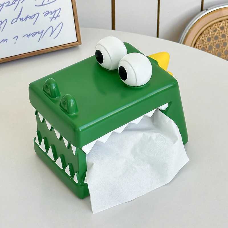 Cartoon Cute Crocodile Tissue Box He Living Ro Desktop Decoration Mti Functional Paper Drawing Storage Box Decoration Y251112