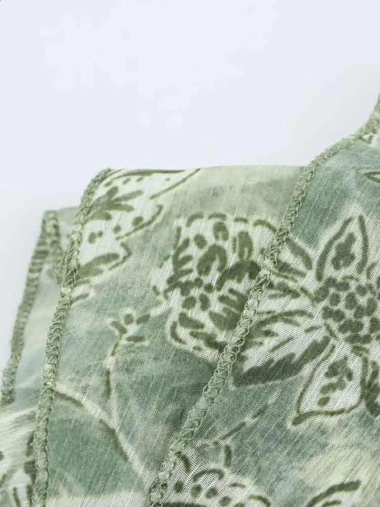 European and American style womens clothing room temperature layered decorative printed shirt 250411