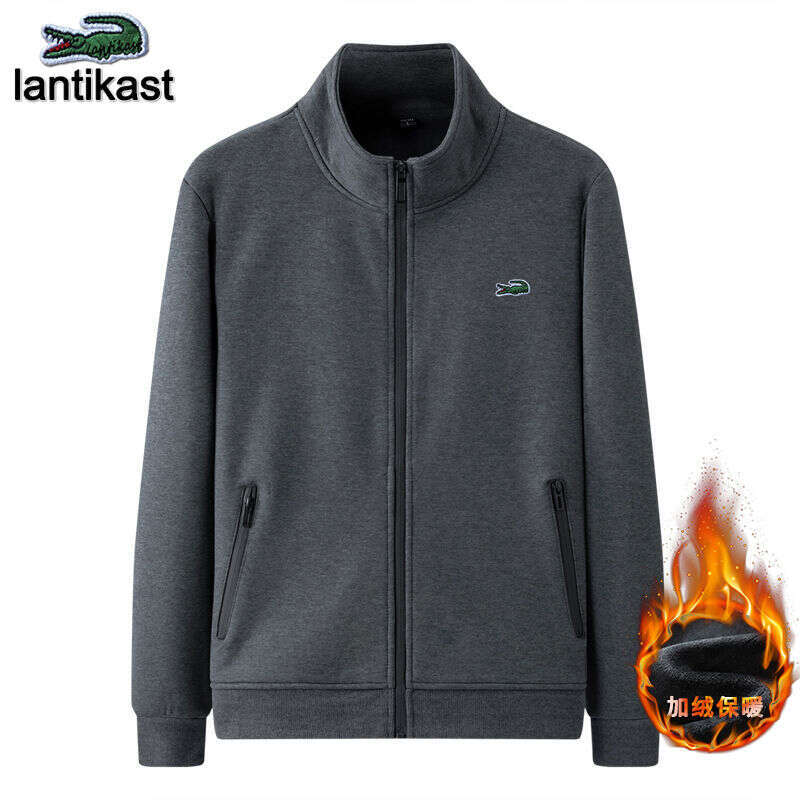 Noble Crocodile Autumn Winter Casual Sports Suit Men's Trendy Two-Piece Set Pure designer hoodie Cotton Running Jacket Cardigan Long Pants