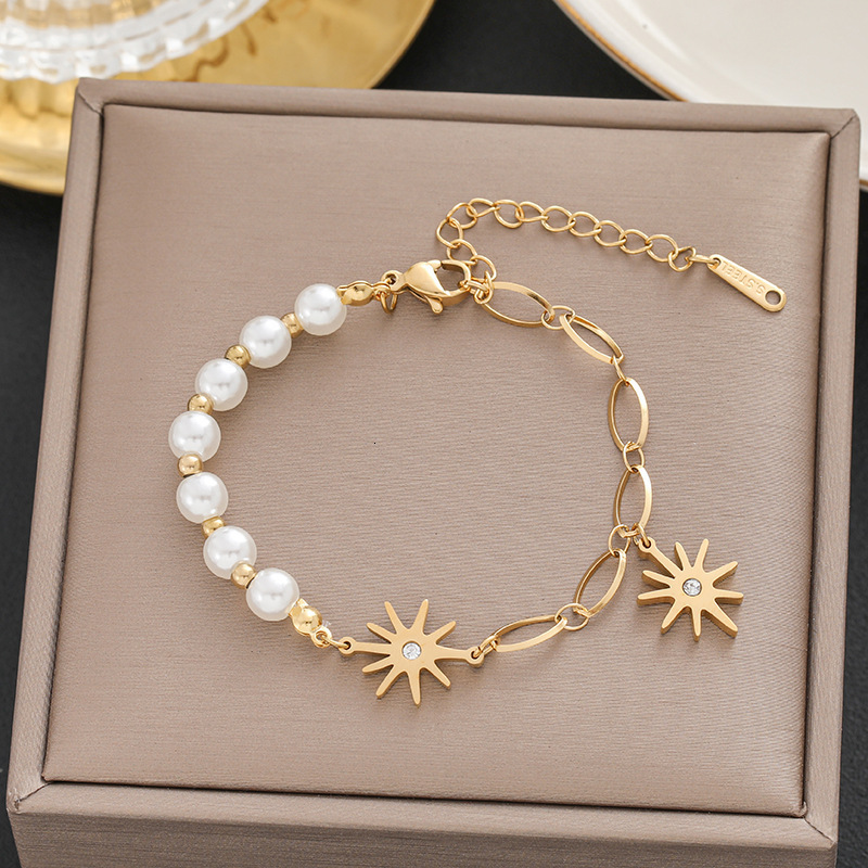 TB BHULAMTE Free Shipping New Designer Accessories Hundred Styles Bracelet 18k Gold Non-fading Titanium Steel Women Versatile Ins Personality Fashion 