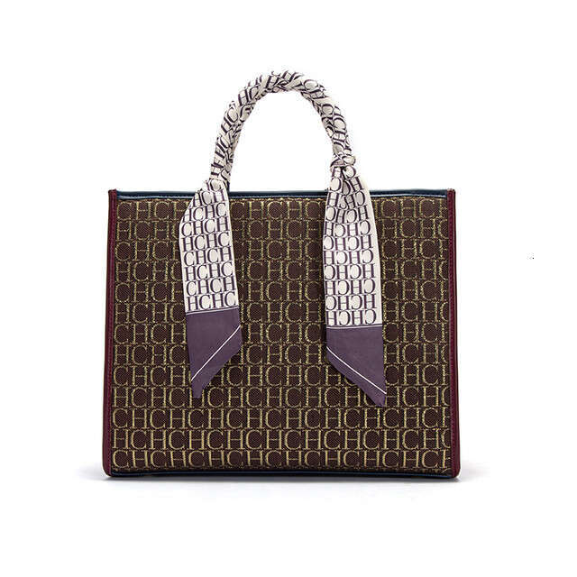 CHHC Fashion Gold Plated Letter Printed Women's Handbag Square Box Design