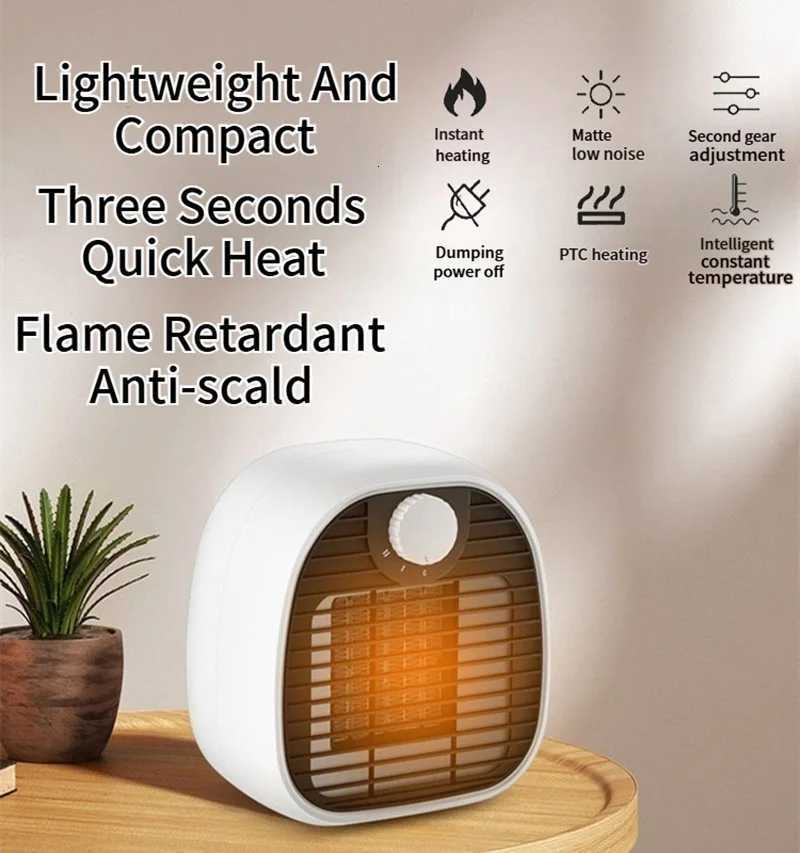 New Mini Space Heater Small Portable Heater for Office Fast Heating Desktop Fan with High Power Compact and Convenient Y251113