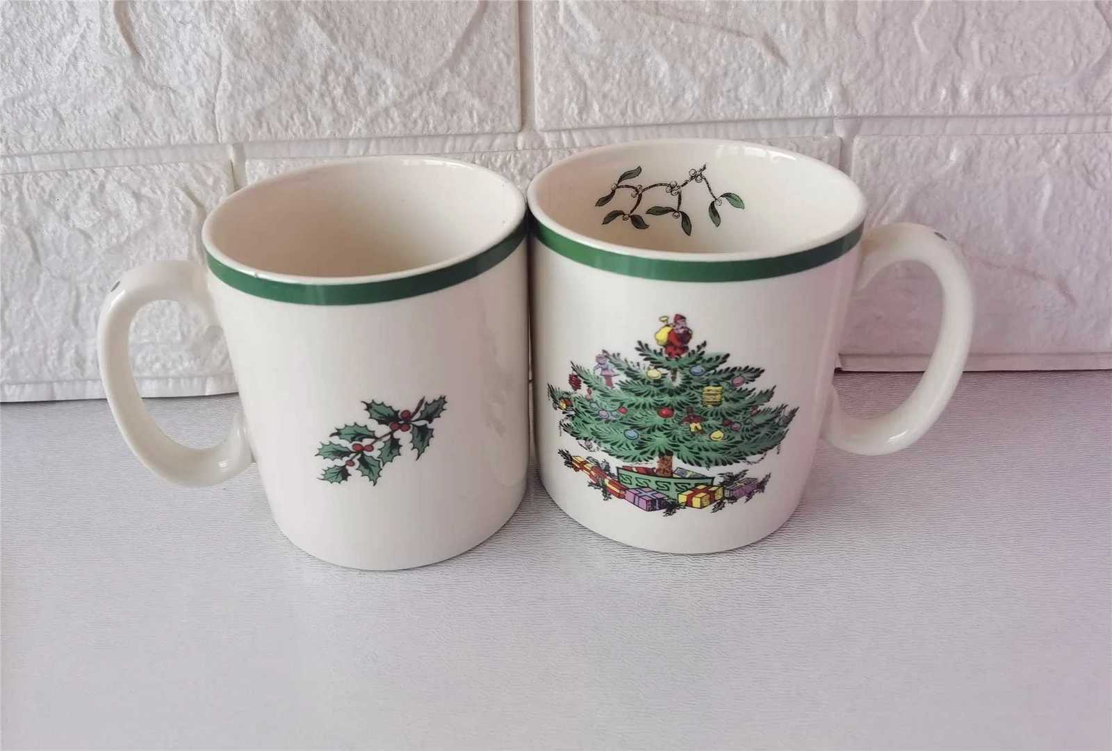 Christmas Classic Green Edge Series Christmas Set Size Plate Square Plate Size Bowl Fish Dish Coffee Set Y251113