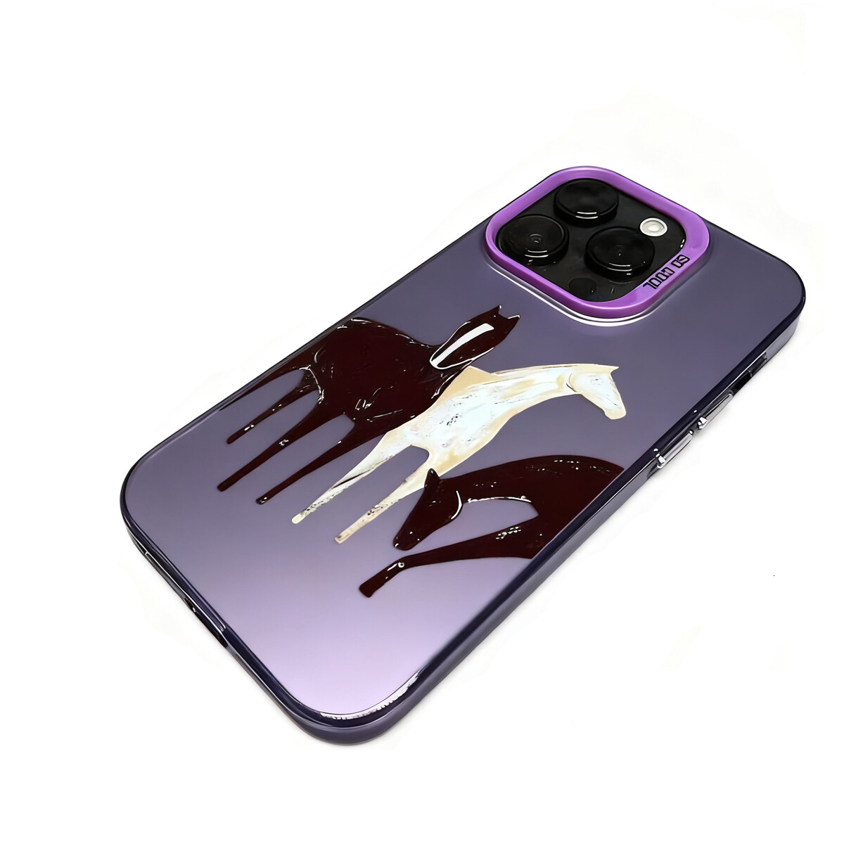 Three Horses Phone Case Compatible iPhone 17/16 /15 Pro Max New Personalized Protective Cover iPhone 14 Pro 13 12