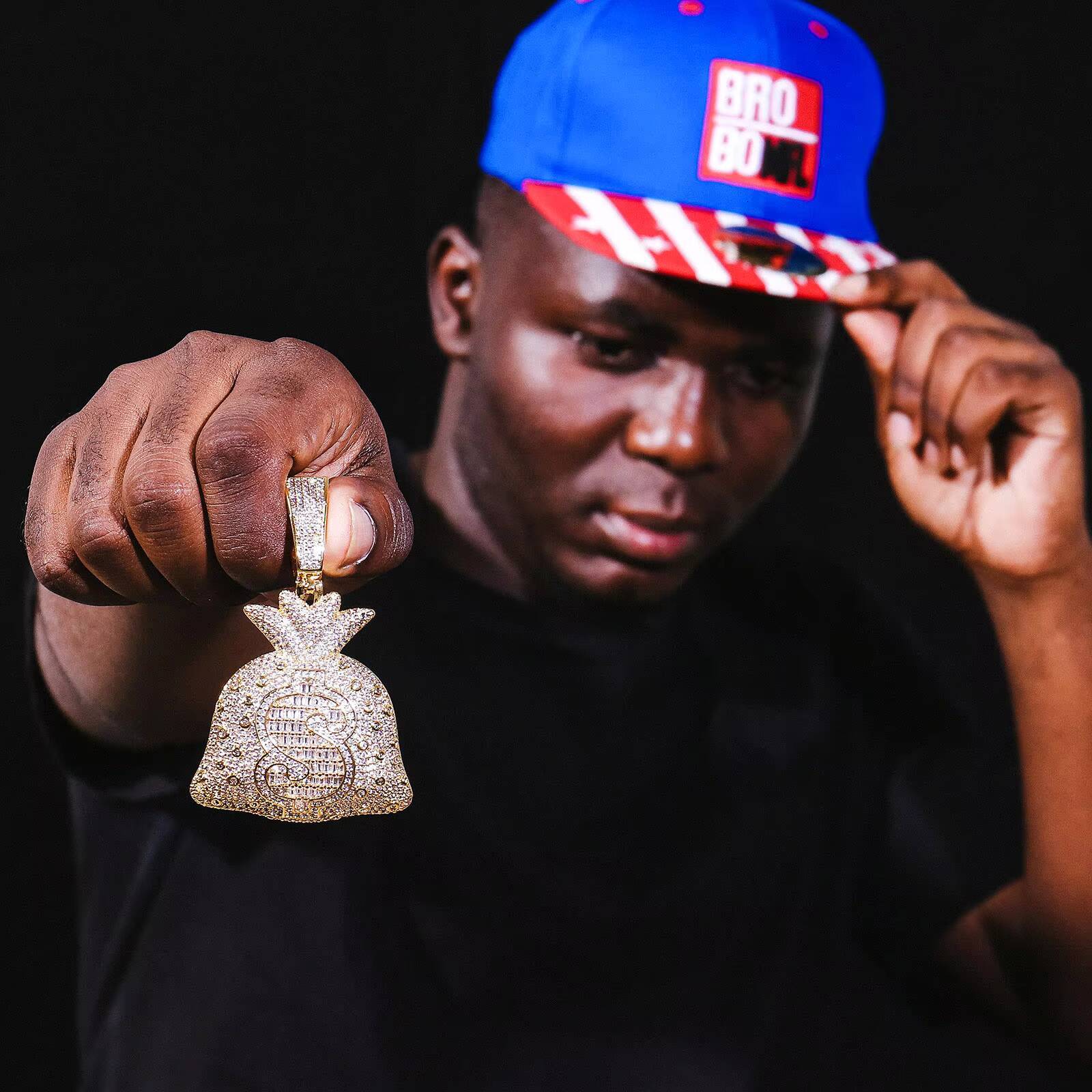 18K Gole Fine Jewelry Moissanite Diamond Pendant Hiphop Out Ice Men Necklace Pendant 925silver Custom Pendant