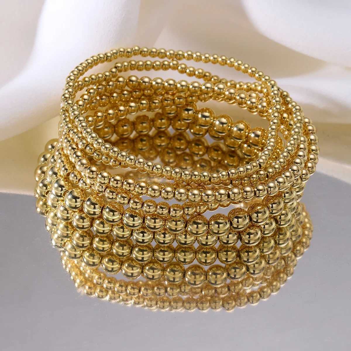 5/7-piece Bracelet Set New Handmade Beaded Bracelet Set Couple Beach Geometrical Elastic Jewelry Matching Bracelets FashionC250411