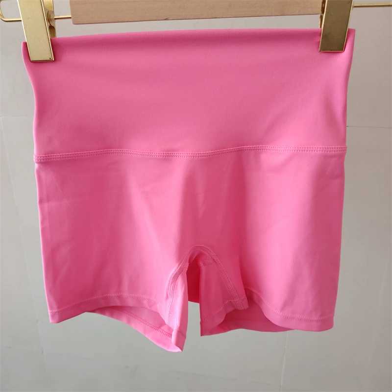 Sexy womens sports short solid color yoga tight fitting short legs high waist sports soft tight fitting bicycle hot girl fitness Y250412