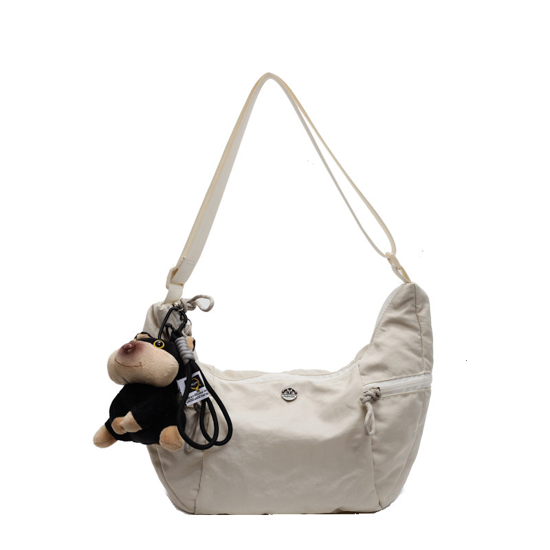 2025S Designer Women S Bag Nylon Cloth Spring New Versatile Women S Single Shoulder Crossbody Lightweight Casual Street Travel Dumpling Bag