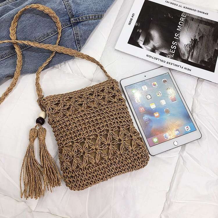 New Woven Beach Thai Bali Holiday Women's Grass Handmade Crossbody Bag