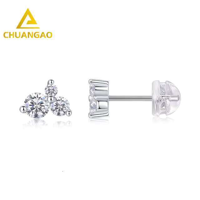 China Professional Manufacture Big Earrings Set Wholesale Custom 925 Silver Earrings Moissanite Earrings Women
