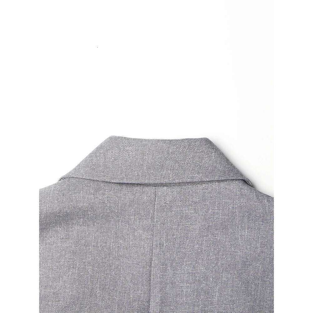 Patchwork Lace Up Casual Loose Blazers For Women Notched Collar Long Sleeve Spliced Pockets Minimalist Blazer Female Style