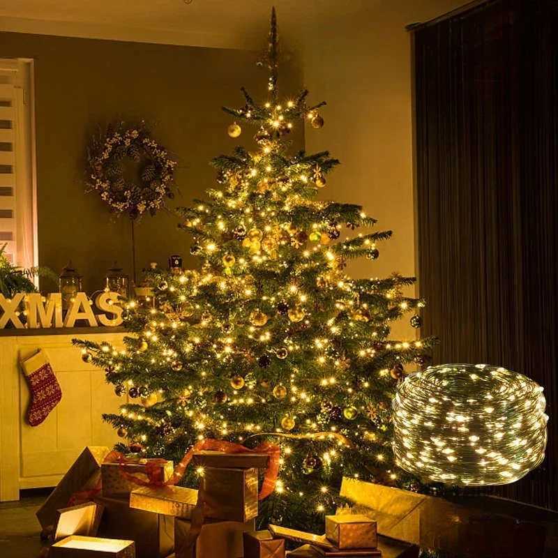 5M/10M/20M LED Copper Wire String Lights 8-mode USB Fairy Lights Garland Lamps for Festival Wedding Party Outdoor Christmas M251113