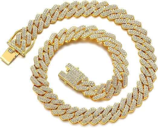 Factory Various Styles Diamond Moissanite Cuban Link Chain Necklace Bracelet Hip Hop Moissanite Necklaces