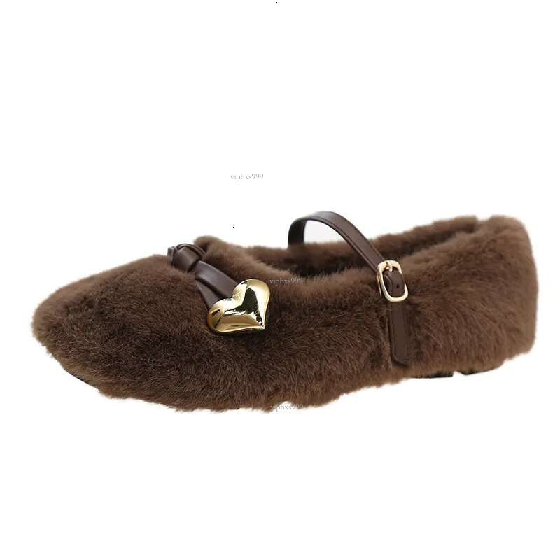 New Free Shipping Designer Shoes 2025 Korean Flat Heel Round Head Shallow Mouth With Veet Warm Bean Women's Buckle Thick Bottom Lazy Shoes