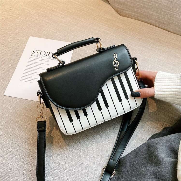 Printed piano small square color matching versatile fashion shoulder diagonal cross personalized hand-held women's bag