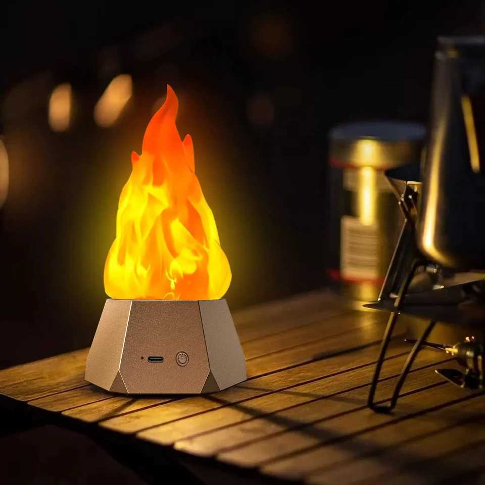 Halloween Flame Atmosphere Light LED Lava Light Wireless Decorative Light Bar Party Decoration Christmas Party Atmosphere Light Y251113