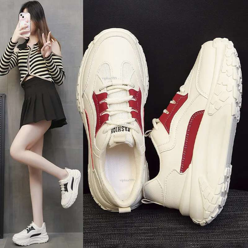 New Free Shipping Designer Shoes Thick Soled Versatile Dad 2025 Spring And Autumn Style Small Height Increase Student Casual Sports Shoes For Women