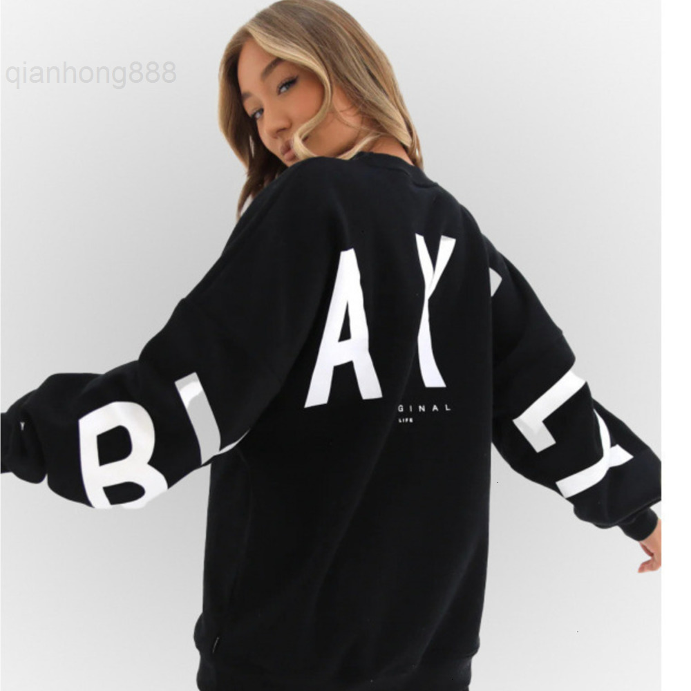 Designer Blake Hoody Blakerly Hoodie Fashion Printed Thick Versatile Long Sleeve Loose Sweatshirt for Women Trendy Brand Black 555