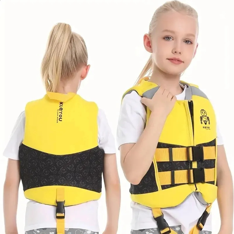 Neoprene Life Jacket for Kids Boys Girls Buoyancy Life Vest Surfing Vests Drifting Flotation Swimming Aid 250411