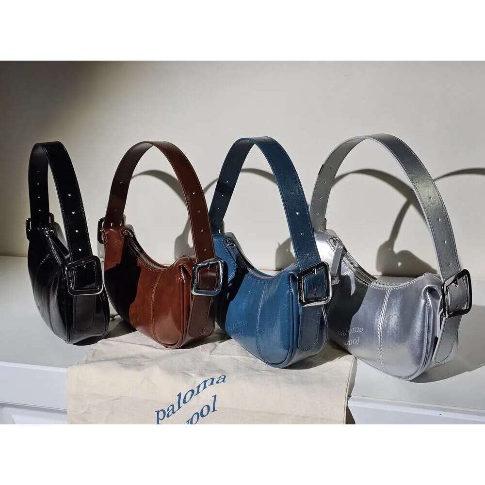 Women's Bags Spanish hot Niche Brand Paloma Wool Pea Imported Oil Wax Cowhide Armpit Crossbody Dumpg Bag Woman