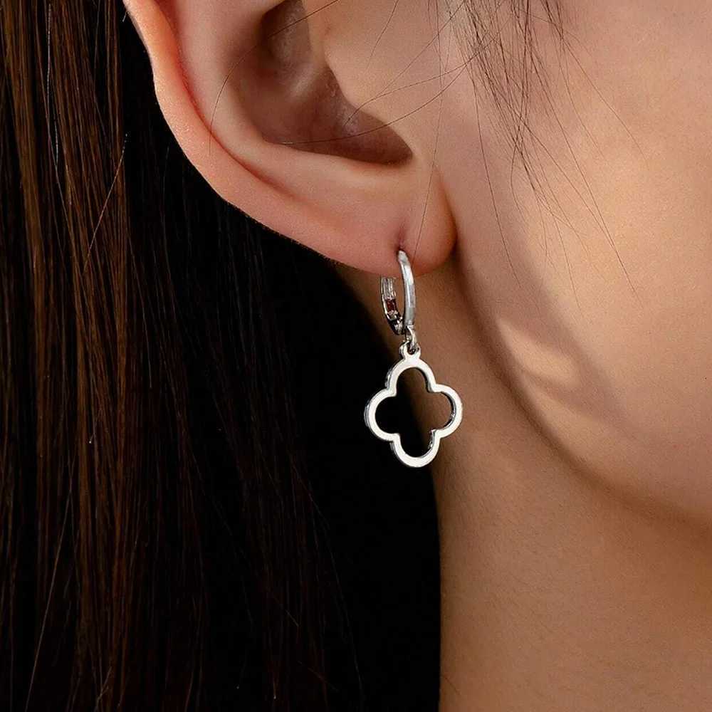 Luxury DGIDDK Stainless Steel Earrings Pop Vintage Fresh Clover Dangle Earrings For Women Jewelry Valentines Day Gift Party Matching Y251112