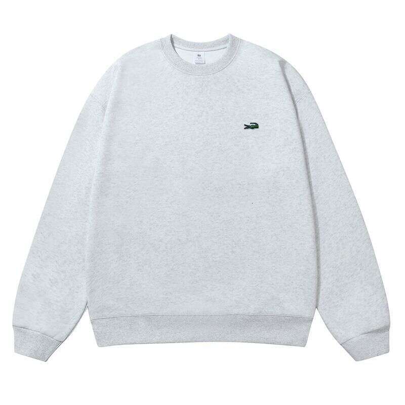 Noble Crocodile Sweatshirt For Designer Handbag Men 2025 Autumn Winter New Fleece Lined Thick Loose Casual Long Sleeve Versatile Top