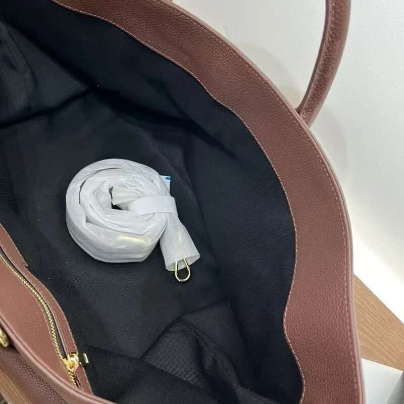 High Quality Office Lady Business Commuter Top-Handle Tote Simple Genuine Leather Handbag Large Capacity Cowhide Bag Female
