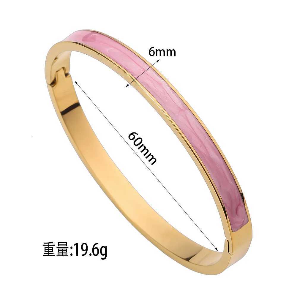 luxury Colored Drip Oil Stainless Steel Bracelets Women Fashion Jewelry Set Accessory K251113
