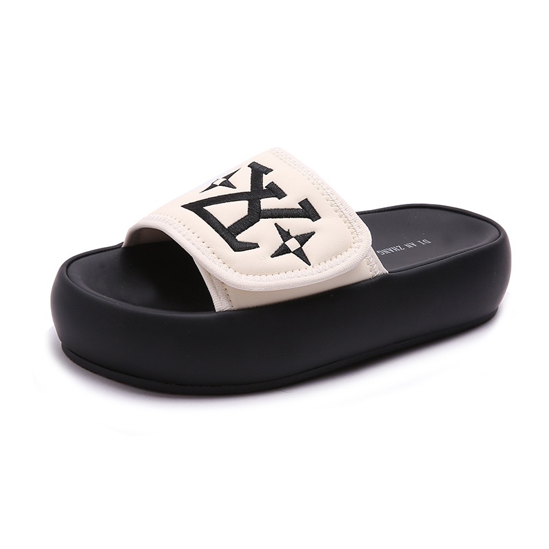2025 Summer New Free Shipping Designer Women Fashion Thick Bottom Sandals Beige Khaki Beach Slippers 35-40 Outdoor Sandals