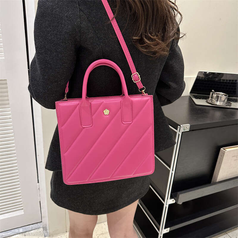 Fashionable high-end shoulder solid color niche handbag, commuting and outdoor crossbody bag, large capacity