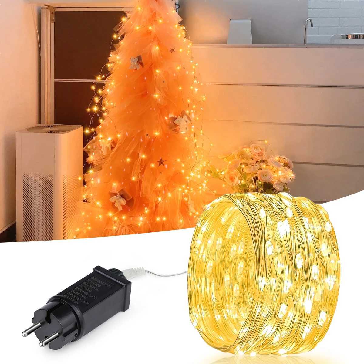10M-100M LED String Fairy Light 220V EU Power Supply Waterproof Outdoor Garden Garland Holiday Wedding Christmas Decoration Lamp M251113