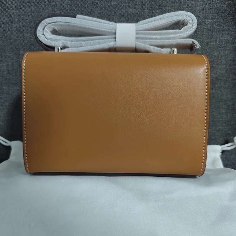 SAVETTE Brand Genuine Leather Symmetry 19 New Shoulder Women's Simple Handbag Small Square Bag Baguette Row Tote Bags 251113