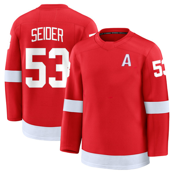 #71 Dylans Larkins detroites hockey red wingsS #88 Patrick Kane Moritz Seider Marco Kasper DeBrincat Finnie Axel Sandin-Pellikka Lucas Raymond jersey